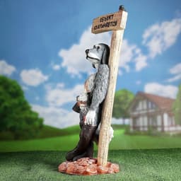 Садовая фигура из полистоуна «Собака - Объект охраняется», 59×20×24.5 см