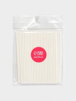 Палочки для леденцов Доляна, d=0.3 см, 10 см, набор 50 шт., бумага, белые