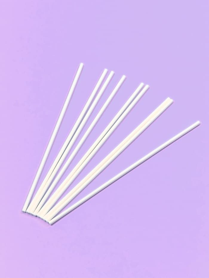 Палочки для кондитерских изделий, d=0.3 см, 15 см, набор 50 шт., бумага, белые