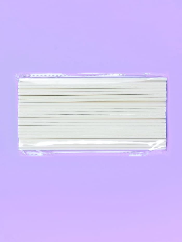 Палочки для кондитерских изделий, d=0.3 см, 15 см, набор 50 шт., бумага, белые