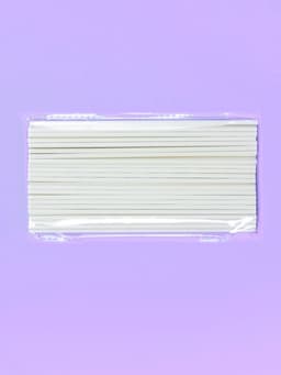 Палочки для кондитерских изделий, d=0.3 см, 15 см, набор 50 шт., бумага, белые