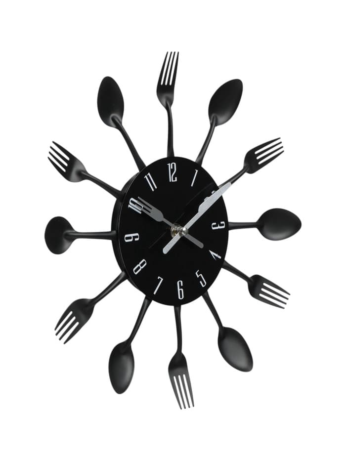 Часы настенные «Столовые приборы», плавный ход, 32×32 см, циферблат 13 см