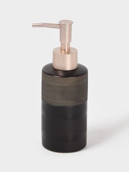 Аксессуары для ванной Доляна «Классика», 4 предмета: дозатор 300 мл, мыльница, 2 стакана, чёрные