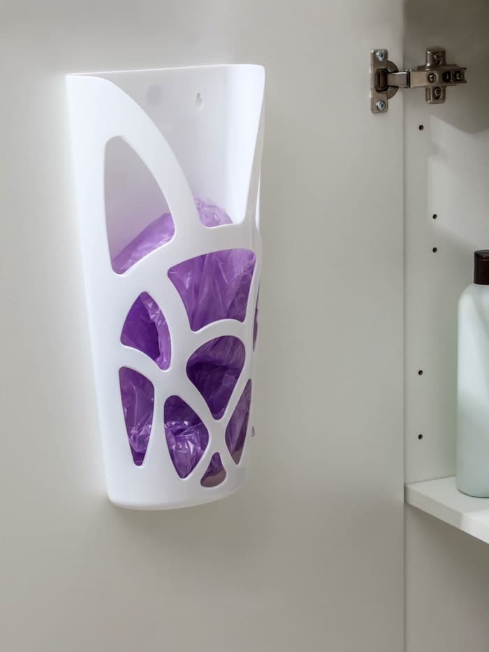 Корзина для пакетов IDEA «Геометрия», пластик, 18×9×35 см, белая