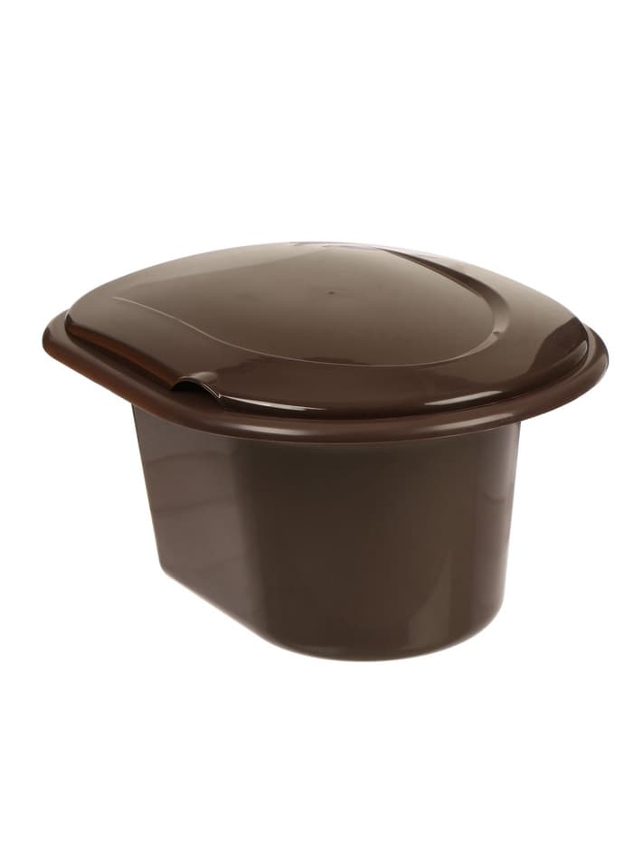 Ведро - туалет, h=20 см, 11 л, коричневое