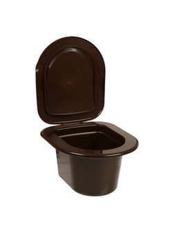 Ведро - туалет, h=20 см, 11 л, коричневое