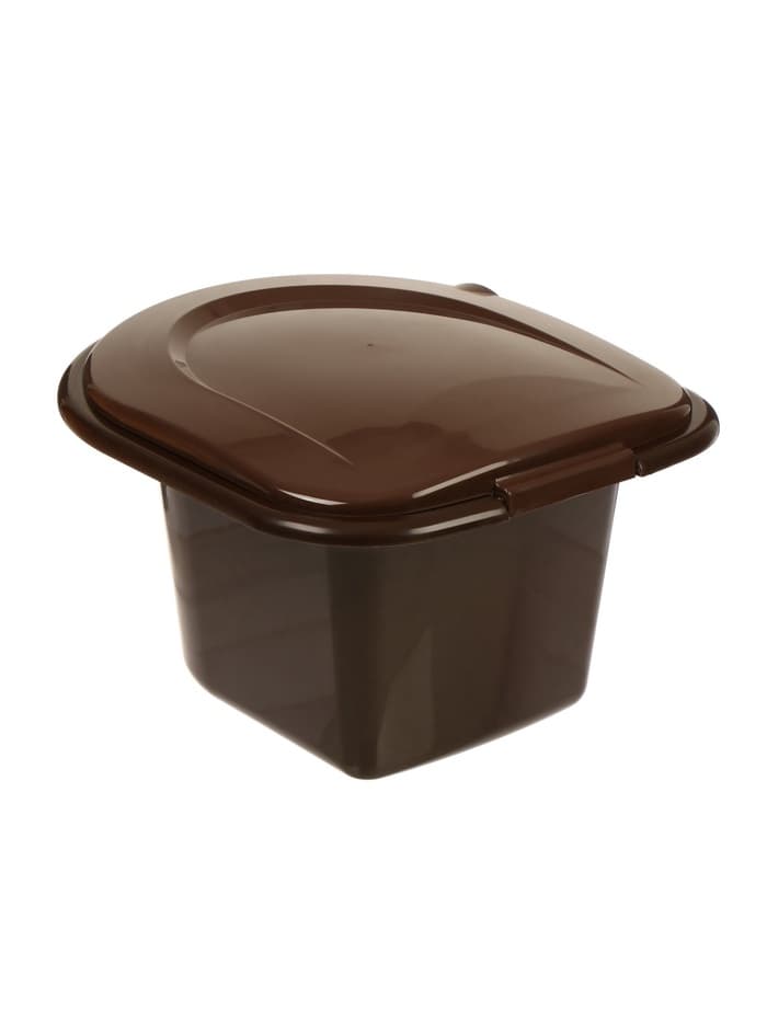 Ведро - туалет, h=20 см, 11 л, коричневое