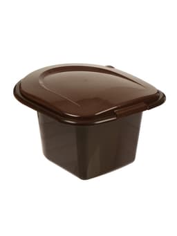 Ведро - туалет, h=20 см, 11 л, коричневое
