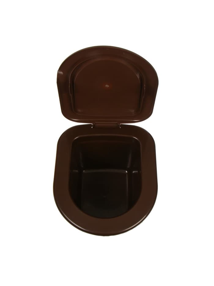 Ведро - туалет, h=20 см, 11 л, коричневое