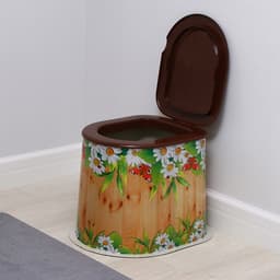 Туалет дачный, h=36 см, без дна, с отверстиями для крепления к полу, МИКС