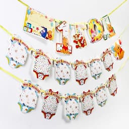 Гирлянда на ленте «Мне 1 год», (+12 карточек для фото), длина 280 см.