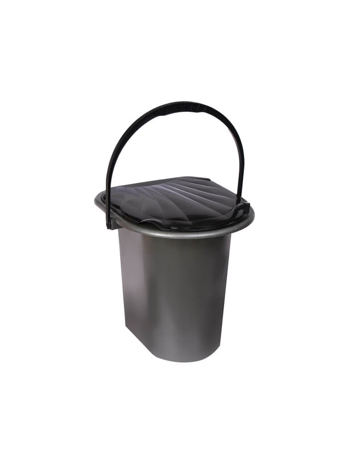 Ведро - туалет, h=40 см, 17 л, серое