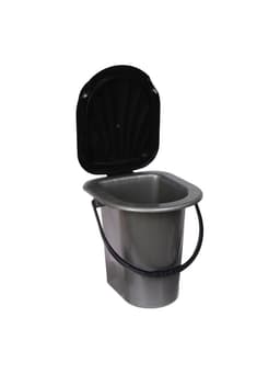 Ведро - туалет, h=40 см, 17 л, серое