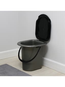Ведро - туалет, h=40 см, 17 л, серое