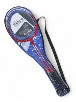 Набор для бадминтона ONLYTOP: 2 ракетки, волан, МИКС