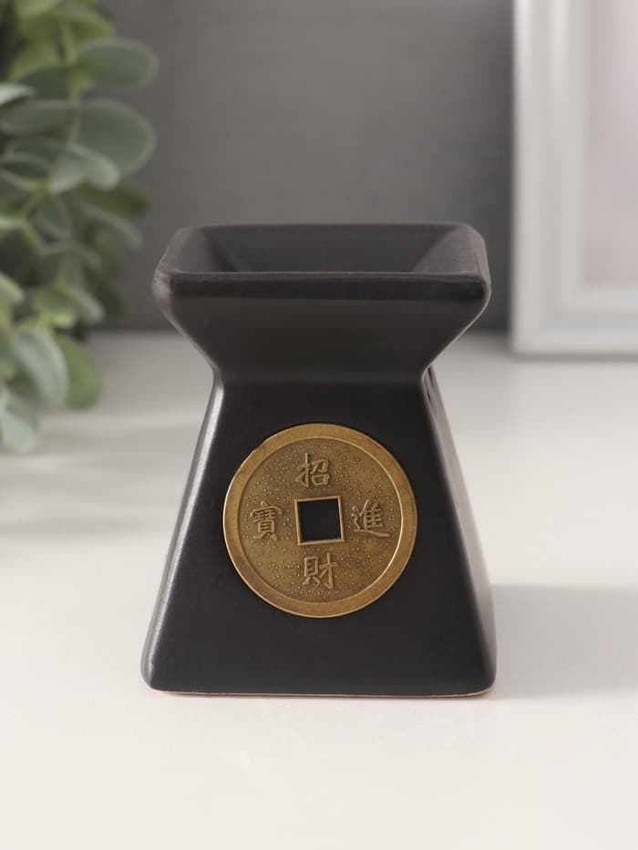 Аромалампа для эфирных масел «Монета», керамика, 8×7.5×7.5 см, МИКС