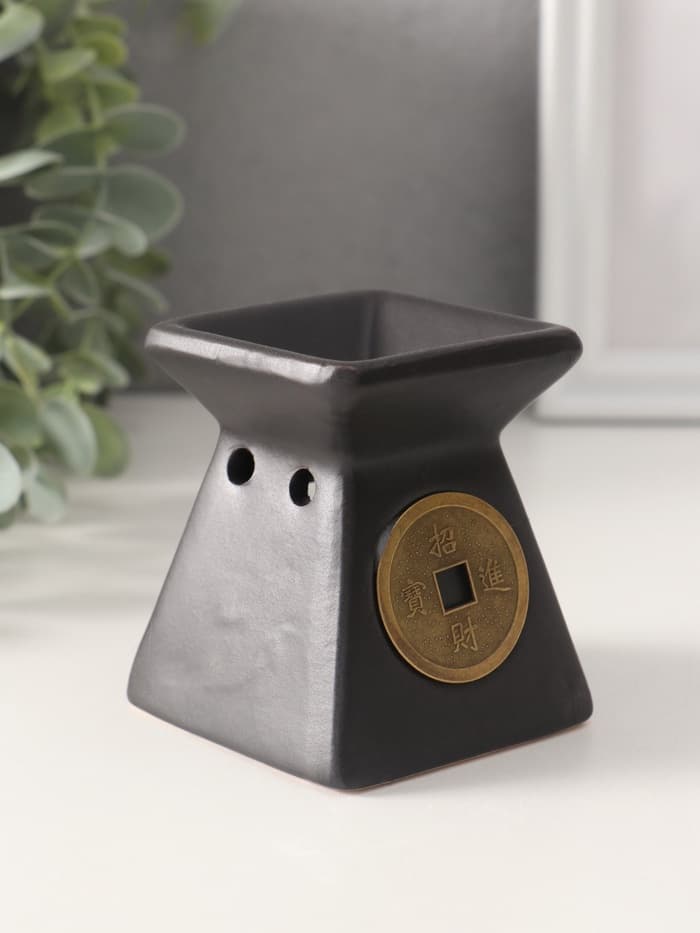 Аромалампа для эфирных масел «Монета», керамика, 8×7.5×7.5 см, МИКС