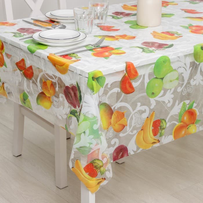 Клеёнка на стол Доляна «Сочность», ширина 137 см, рулон 30 м, толщина 0.07 мм