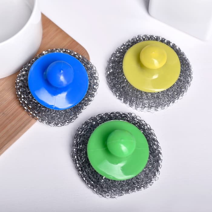 Губка для мытья для посуды «Бублик», 17 г, МИКС