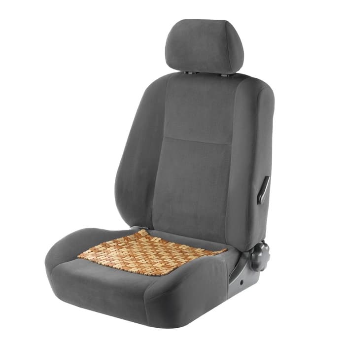 Накидка-массажер на сиденье из бамбука 37×36 см, светлый цвет