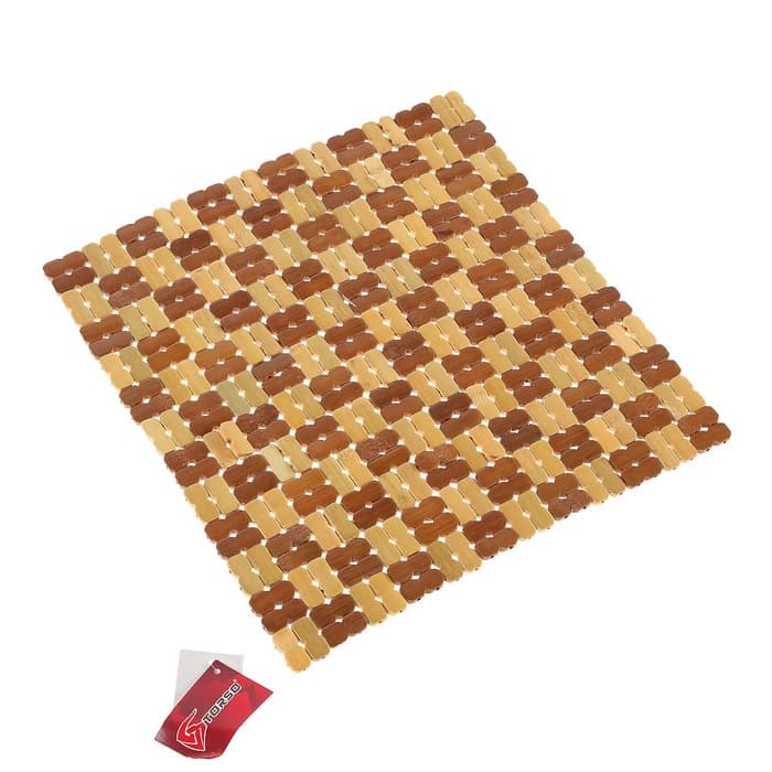 Накидка-массажер на сиденье из бамбука 37×36 см, светлый цвет