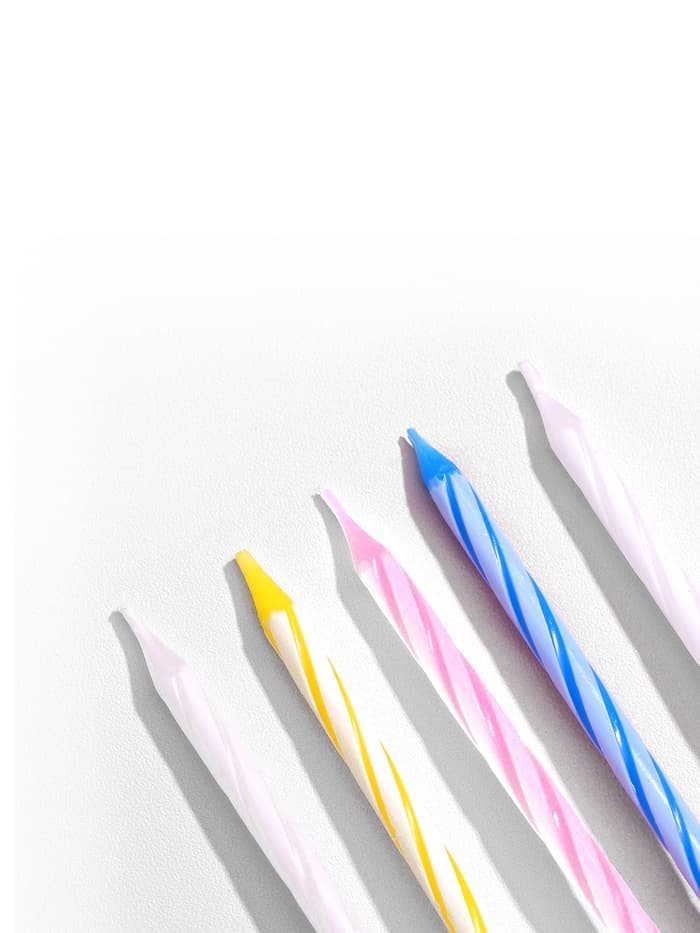 Свечи для торта «Спираль», 5 см, набор 24 шт., 12 подставок