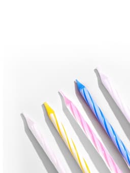 Свечи для торта «Спираль», 5 см, набор 24 шт., 12 подставок