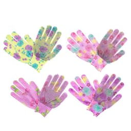 Перчатки нейлоновые, с ПВХ обливом, размер 8, МИКС, «Цветы», Greengo