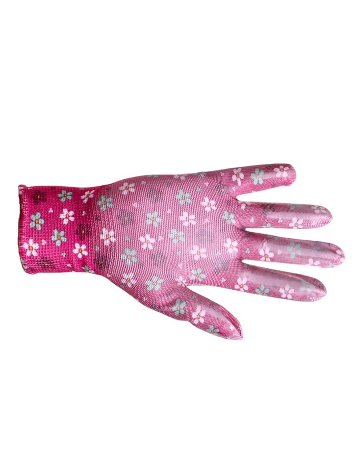 Перчатки нейлоновые, с ПВХ обливом, размер 8, МИКС, «Цветы», Greengo