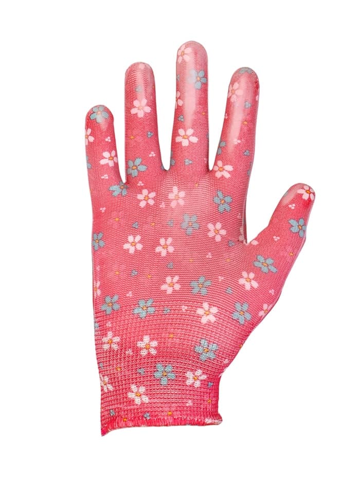 Перчатки нейлоновые, с ПВХ обливом, размер 8, МИКС, «Цветы», Greengo
