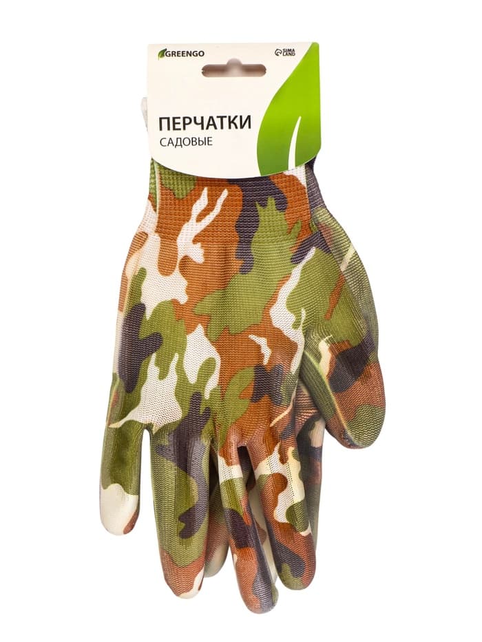 Перчатки садовые, нейлоновые, с ПВХ обливом, размер 9, МИКС, Greengo