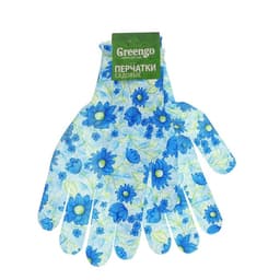 Перчатки садовые, нейлоновые, с ПВХ обливом, размер 9, МИКС, Greengo