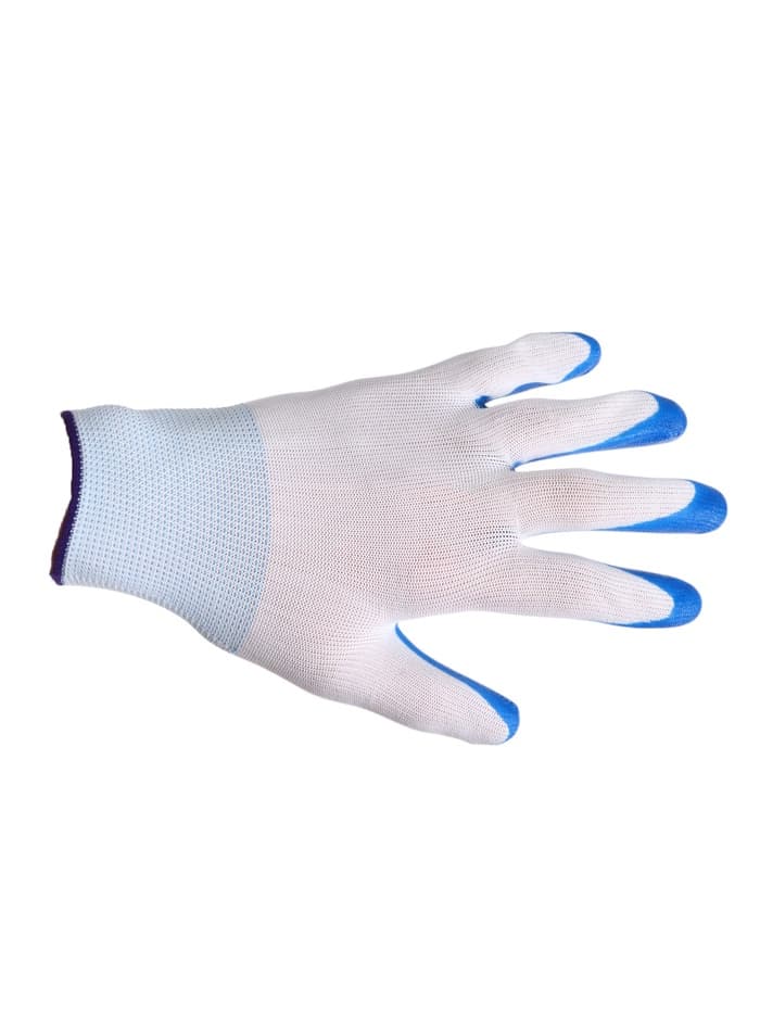 Перчатки садовые, нейлоновые, с нитриловым полуобливом, размер 8, МИКС, Greengo