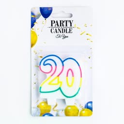 Свеча для торта «Цифра 20», 7.5 см