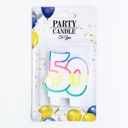 Свеча для торта «Цифра 50», 7.5 см