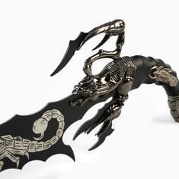 Макет оружия «Сувенирный нож на подставке. Скорпион на лезвии и рукоятке», 53.5 см