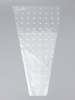 Пакет для цветов, конус «Алиса», 34×60 см, прозрачный, в горох, МИКС