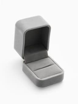 Футляр под кольцо, серьги «Геометрия», бархатный, 5×5.5 см, серо-розовый