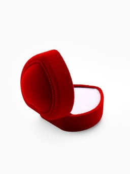 Футляр под кольцо, серьги «Сердце с рамкой из точек», бархатный, 5×5 см (±0.5 см ), красный