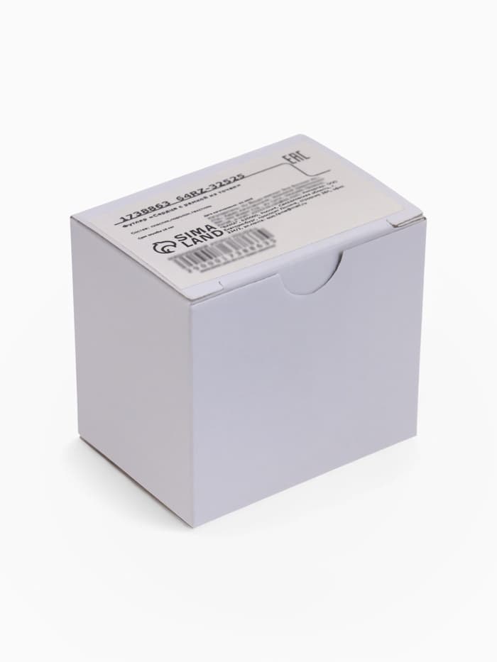 Футляр под кольцо, серьги «Сердце с рамкой из точек», бархатный, 5×5 см (±0.5 см ), красный