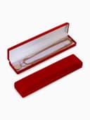 Футляр бархатный под браслет, цепочку, часы «Пенал», 21.5×5×2.5 см, красный, вставка белая