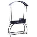 Мангал кованый, 90×32×202 см, 35 кг, толщина металла 2.5 мм, с дровяником и крышей