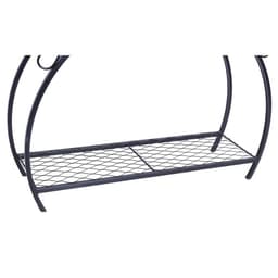 Мангал кованый, 90×32×202 см, 35 кг, толщина металла 2.5 мм, с дровяником и крышей