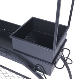 Мангал кованый, 90×32×202 см, 35 кг, толщина металла 2.5 мм, с дровяником и крышей