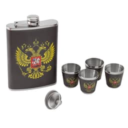 Подарочный набор «Россия»: фляжка 270 мл, 4 стопки, воронка