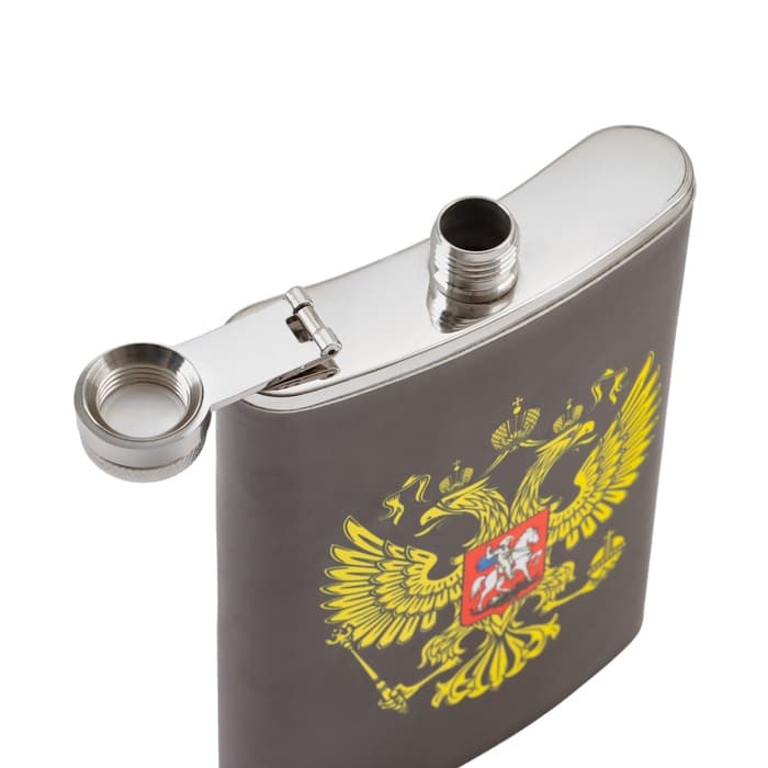 Подарочный набор «Россия»: фляжка 270 мл, 4 стопки, воронка
