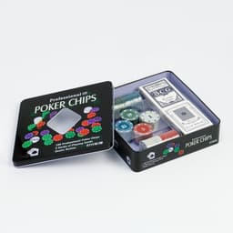 Покер, набор для игры (карты 2 колоды, фишки 100 шт.), с номиналом