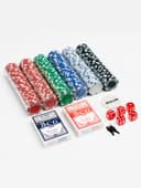 Покер в металлическом кейсе (2 колоды, фишки 300 шт., 5 кубиков), 20.5×38 см