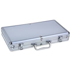 Покер в металлическом кейсе (2 колоды, фишки 300 шт., 5 кубиков), 20.5×38 см