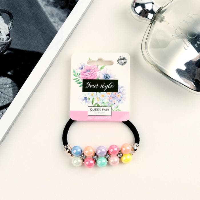 Резинка для волос QF «Радуга», глянец